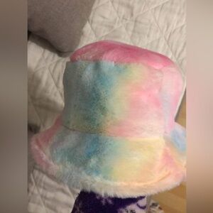 Pastel rainbow hat and bra (SET)